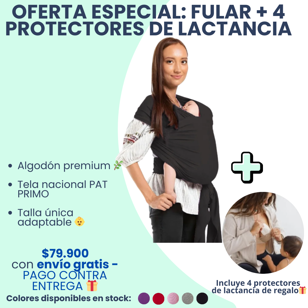 FULAR ECOKOL  || 4 PROTECTORES DE LACTANCIA  GRATIS + ENVIO GRATIS 🎁